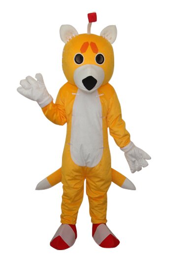 Double-Tail Fox Mascot Adult Costume