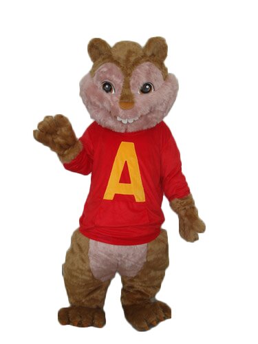 Alvin Chipmunk Mascot Adult Costume